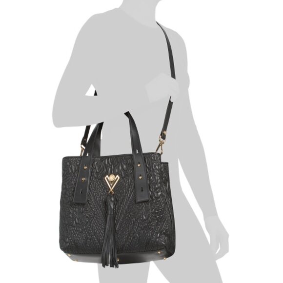 NEW VALENTINO ORLANDI Made In Italy Leather Quilted Flower  Crossbody 3063TN - Picture 1 of 4